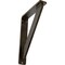 Ekena Millwork Traditional Wrought Iron Bracket, (Single center brace), Antiqued Pale Gold 1 1/2"W x 10"D x 12"H BKTM01X10X12STRAPG - alternate 1